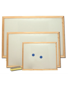 ΑΣΠΡΟΠΙΝΑΚΑΣ GRΟΟVΥ ΜΕ ΞΥΛΙΝΟ ΠΛΑΙΣΙΟ 30Χ40 CΜ