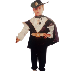 Παιδική Αποκριάτικη Στολή ΜΑΥΡΟΣ ΚΟΥΡΣΑΡΟΣ ΕΤΩΝ 12