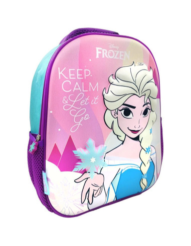 ΣΧΟΛΙΚΗ ΤΣΑΝΤΑ ΠΛΑΤΗΣ ΝΗΠΙΟΥ DISNEY FROZEN KEEP CALM AND LET IT GO MUST 1 ΘΗΚΗ 3D EVA