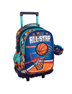 Σχολική Τσάντα Τρόλεϊ Δημοτικού Must Team Basketball 3 Θήκες