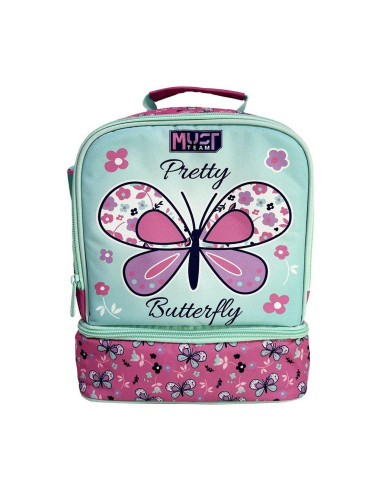 Τσαντάκι Φαγητού Ισοθερμικό Must Team Yummy Pretty Butterfly 2 Θήκες