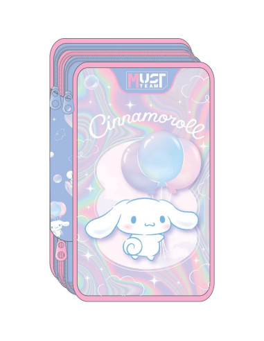 Σχολική Κασετίνα Τριπλή Γεμάτη Cinnamoroll Balloons Must Team
