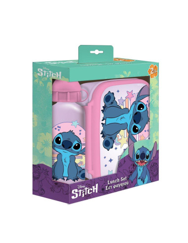 Σετ Φαγητού Disney Stitch Φαγητοδοχείο 800ml-Παγούρι Αλουμινίου 500ml