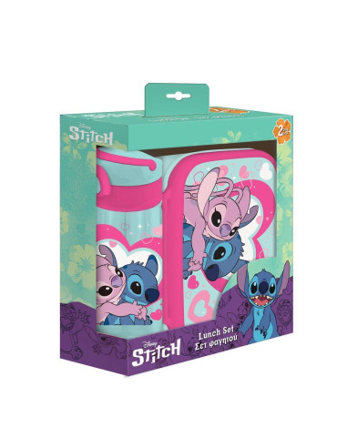 Σετ Φαγητού Disney Stitch Φαγητοδοχείο 800ml-Παγούρι PP 500ml