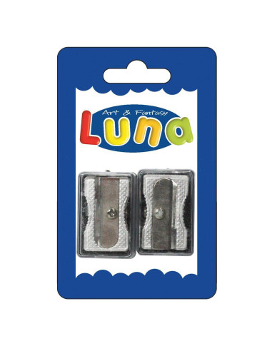 Ξύστρα Μεταλλική Luna σε κουτί με ανταλλακτικές λεπίδες 2 Τμχ.