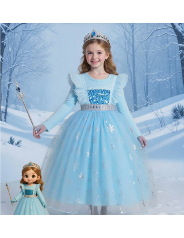 Παιδική Αποκριάτικη Στολή Elsa Princess 6-8 ΕΤΩΝ
